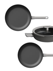 BergHOFF Leo 4Pc Nonstick Cookware Fry & Saute Set, Gray - Grey