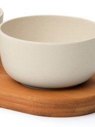 BergHOFF Leo 6PC Bamboo Covered Bowl Set with Bamboo Tray 0.29QT Each