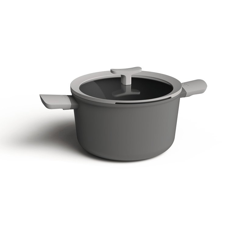 BergHOFF Leo Covered Non-Stick Stockpot, Grey - Grey