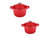 BergHOFF Neo 4PC Cast Iron Set: 3QT Covered Stockpot & 7QT Covered Stockpot, Red - Red
