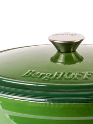 BergHOFF Neo 5 Qt Cast Iron Oval Covered Casserole, Green