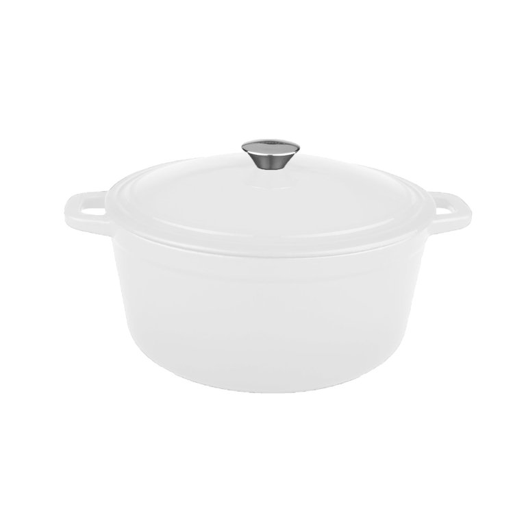 Berghoff Neo 5qt Cast Iron Oval Covered Dutch Oven - White