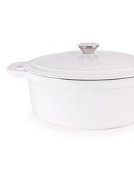 Berghoff Neo 5qt Cast Iron Oval Covered Dutch Oven - White