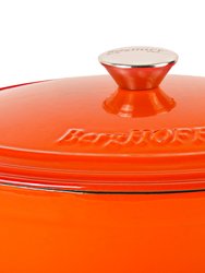 BergHOFF Neo 7QT Cast Iron Round Covered Casserole, Orange