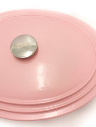 BergHOFF Neo Cast Iron 8 QT Oval Covered Casserole, Pink