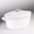 BergHOFF Neo Cast Iron Oval Covered Dutch Oven, 8 Qt, White