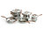 BergHOFF Ouro Gold 11PC Stainless Steel Cookware Set, Stainless Steel Lids
