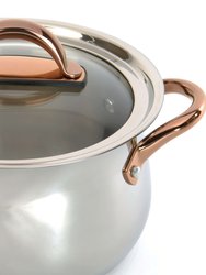 BergHOFF Ouro Gold 18/10 SS 8" Dutch Oven with Glass Lid