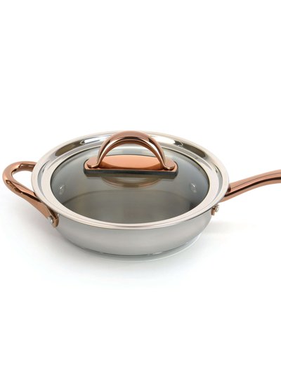 BergHOFF BergHOFF Ouro Gold 18/10 SS 9.5" Deep Skillet with Two Side Handles and Glass Lid product