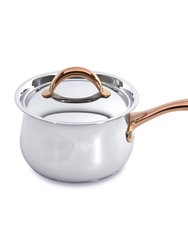 BergHOFF Ouro Gold 18/10 Stainless Steel 6.25" Covered Sauce Pan with Stainless Steel Lid, 2.4 Qt - Stainless Steel