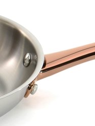 BergHOFF Ouro Gold 18/10 Stainless Steel 6.25" Covered Sauce Pan with Stainless Steel Lid, 2.4 Qt