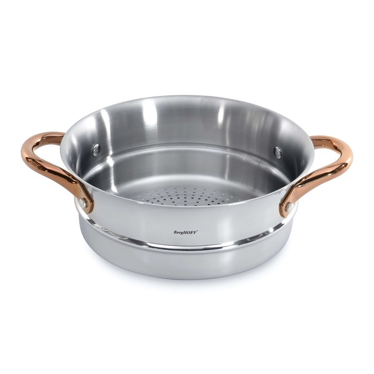 BergHOFF Ouro Gold 18/10 Stainless Steel 8"/ 9.5" Steamer with Two Side Handles - Stainless Steel