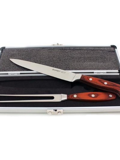 BergHOFF BergHOFF Pakka Wood 3PC Stainless Steel Carving Set with Case product