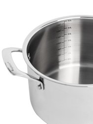 BergHoff Professional Stainless Steel 10/18 Tri-Ply 4Qt Stock Pot with SS Lid, 8"