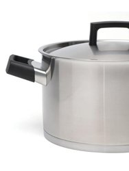 BergHOFF Ron 10" Stainless Steel Covered Stockpot 6.8QT, Black Handles
