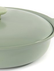 BergHOFF Ron 11" Cast Iron Covered Deep Skillet 3.5QT, Green