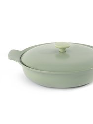 BergHOFF Ron 11" Cast Iron Covered Deep Skillet 3.5QT, Green - Green