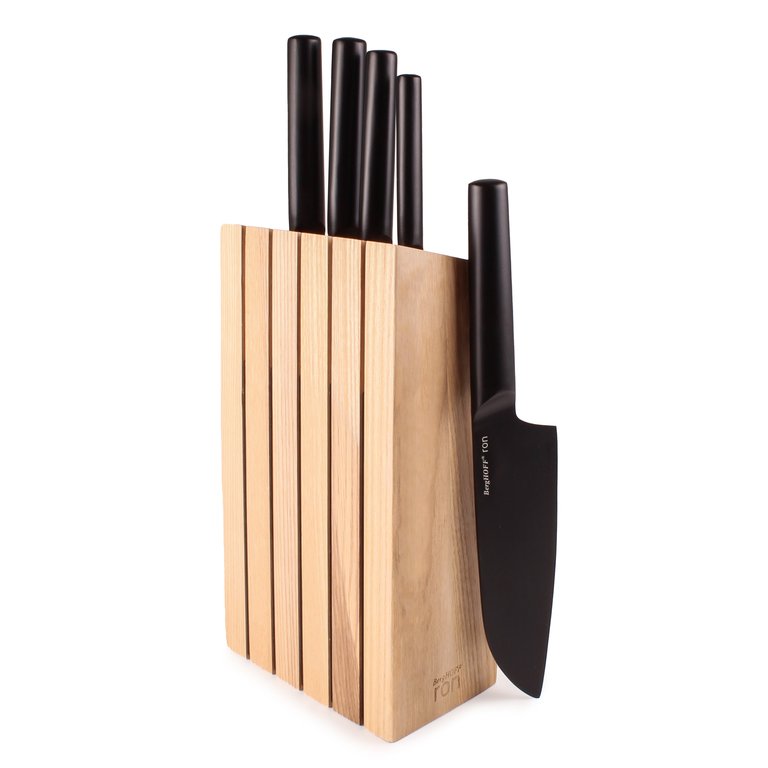 BergHOFF Ron 6pc Knife Block Set Black