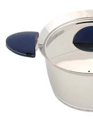 BergHOFF Stacca 6.25" Stainless Steel Covered Casserole, Blue - Blue