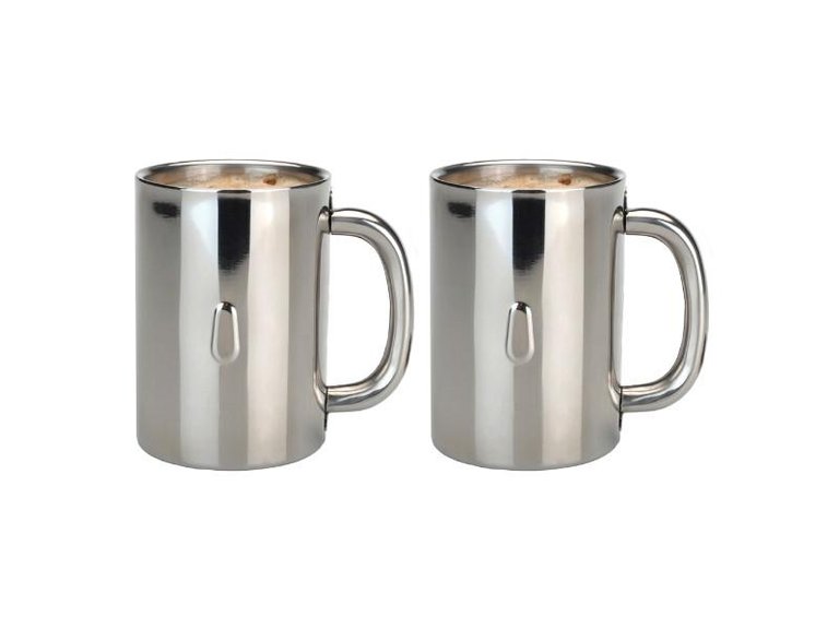 BergHOFF Straight 12oz Stainless Steel Coffee Mug, Set of 2
