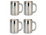 BergHOFF Straight 18/10 Stainless Steel Coffee Mugs, Set of 4