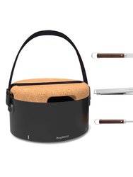 BergHOFF Tabletop BBQ with Tools, Black