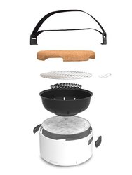 BergHOFF Tabletop BBQ with Tools, White