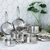 BergHOFF Vintage Tri-Ply 18/10 Stainless Steeel 10Pc Cookware Set, Hammered