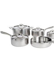 BergHOFF Vintage Tri-Ply 18/10 Stainless Steeel 10Pc Cookware Set, Hammered