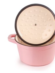 Cast Iron 3qt Round Stockpot - Pink