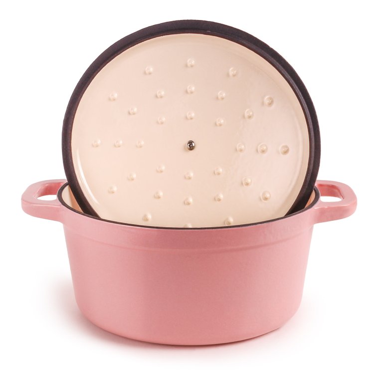 Cast Iron 7qt Round Stockpot - Pink