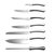 Concavo 8 Pc Stainless Steel Knife Set With Block