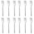 Essentials 12Pc Stainless Steel Cake Fork Set, Pure, 5.75"