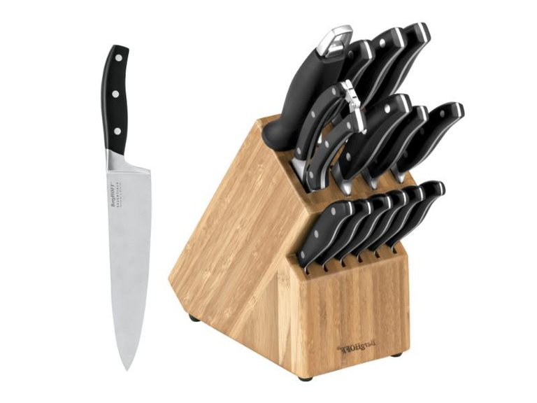 Essentials 15Pc Stainless Steel Cutlery Set with Block