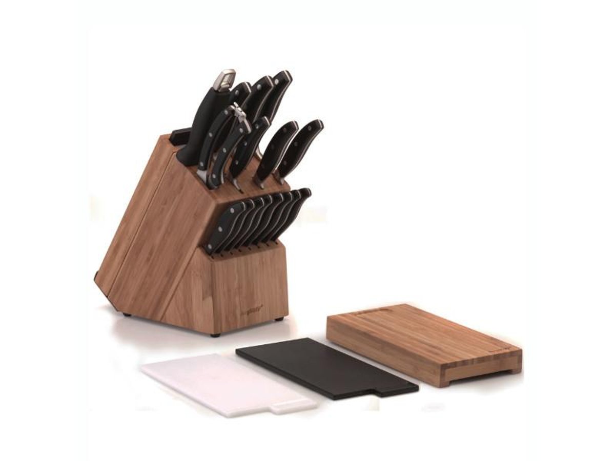 BergHOFF Stainless Steel Knife Set w/ Block (Set of 8)