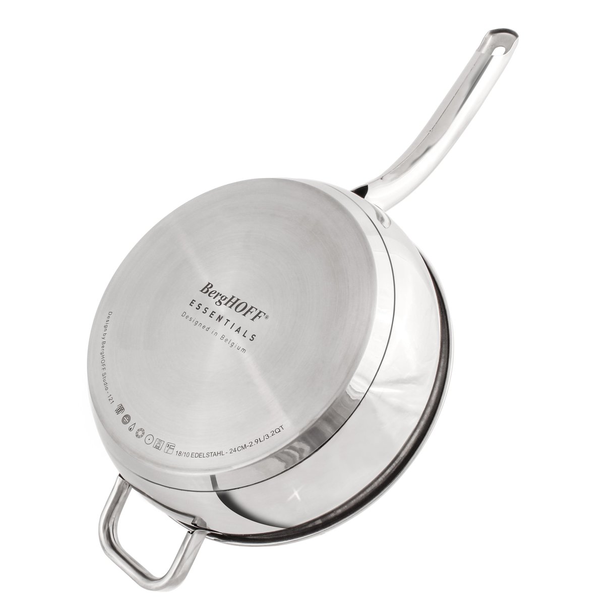 Berghoff Essential 12 Pieces Stainless Steel Cookware Set, Silver 