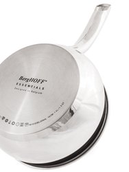 Essentials Belly Shape 18/10 Stainless Steel 6.25" Sauce Pan With Stainless Steel Lid 1.5Qt.