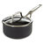 Essentials Non-Stick Hard Anodized 6.25" Saucepan 1.3qt. With Glass Lid, Black