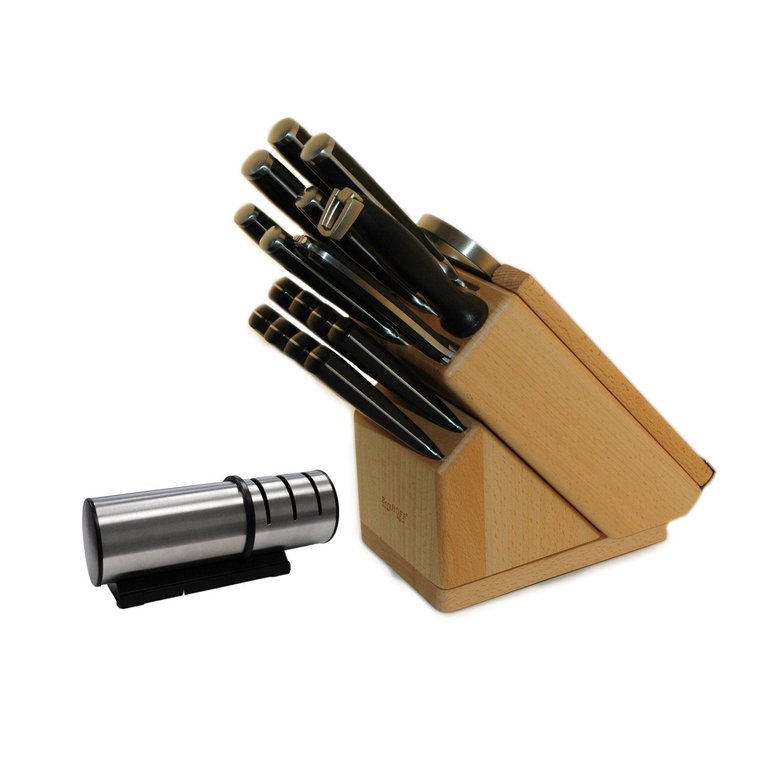 Forged 21Pc Stainless Steel Smart Knife Block With Sharpener