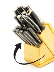 Forged 21Pc Stainless Steel Smart Knife Block With Sharpener