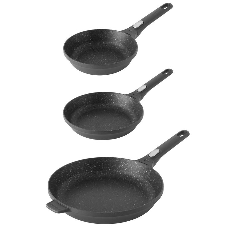 GEM 3Pc Cast Aluminum Nonstick Fry Pan Set