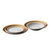 Gem 3pc Plate Set, 2 Plates & Bowl, White & Gold - White & Gold