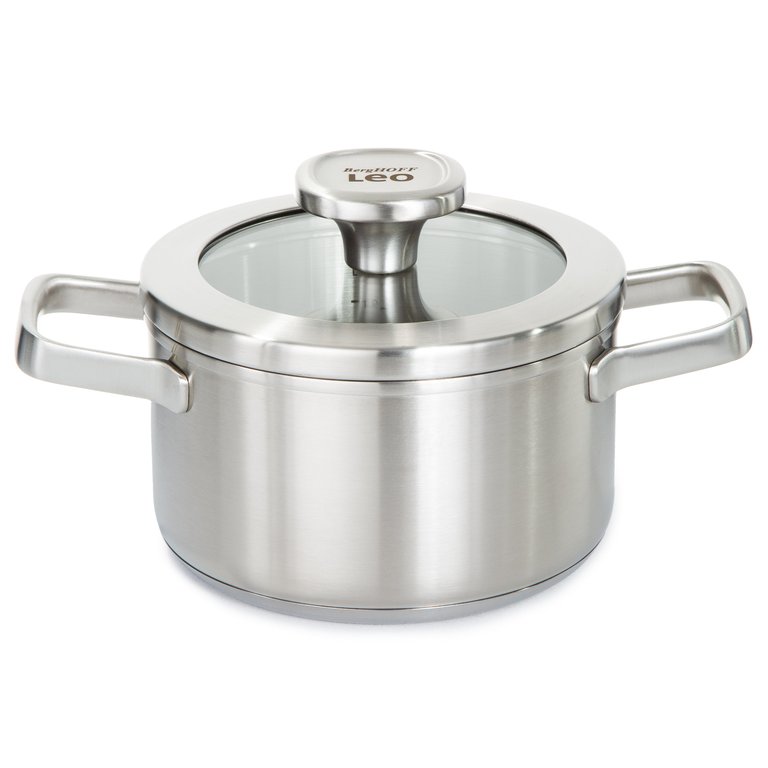 Graphite Recycled 18/10 Stainless Steel Stockpot 6.25", 1.7qt. With Glass Lid