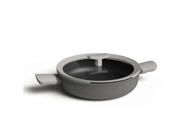 Leo 10.25" Non-Stick Covered 2-Handle Sauté Pan - Grey