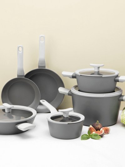 BergHOFF Leo 10Pc Non-Stick Ceramic Cookware Set With Glass Lid, Grey product