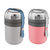 Leo 2 Pc Dual Lunch Box Kit - Pink & Grey and Blue & Grey