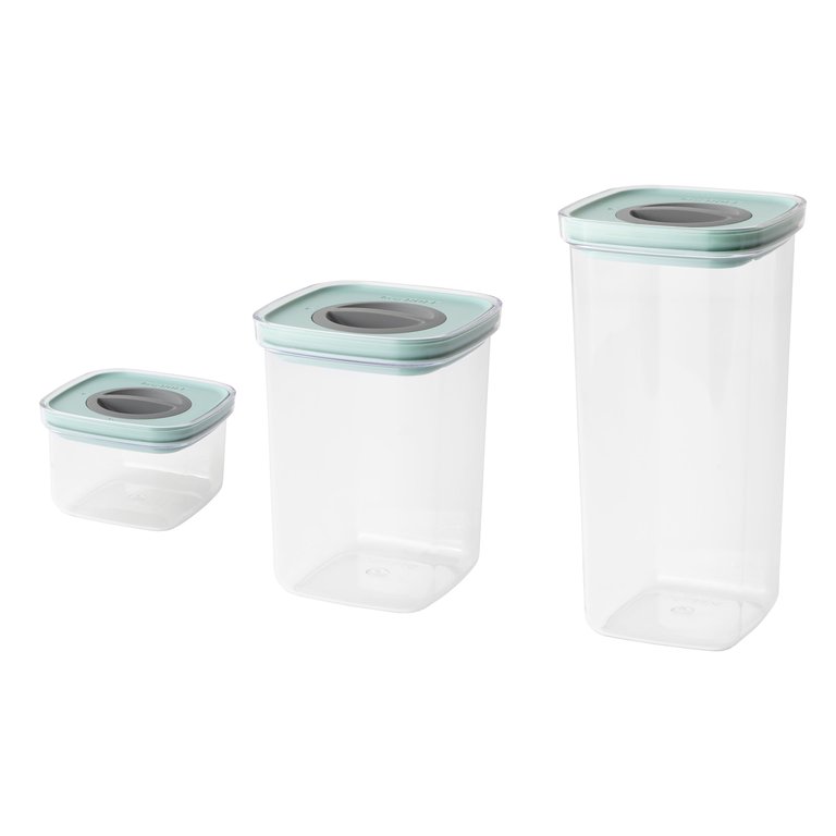 Leo 3Pc Smart Seal Food Container Set - Green - Green