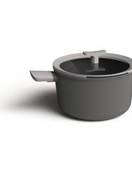 Leo 5Pc Non-Stick Stockpot & Steamer Set - Grey