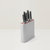 Leo 6Pc Stainless Steel Cutlery Set With Block, Gray