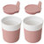 Leo 8.45oz Porcelain Travel Mug, Pink, Set of 2